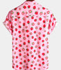 Short-Sleeved Floral Cotton Shirt for Men