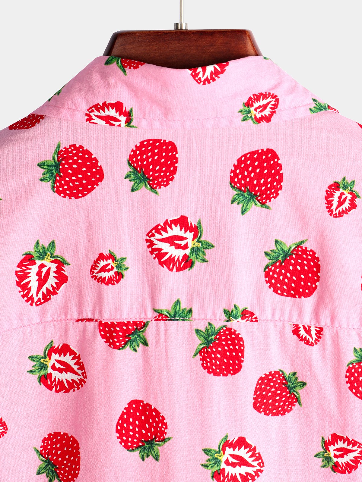 Short-Sleeved Floral Cotton Shirt for Men