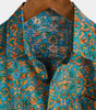 Short-Sleeved Button-Up Shirt for Men, Retro Abstract Style