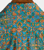 Short-Sleeved Button-Up Shirt for Men, Retro Abstract Style