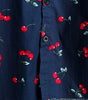 Men's Cherry Floral Print Tropical Cotton Beach Shirt