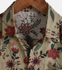 Lightweight Retro Short-Sleeved Floral Print Shirt for Men