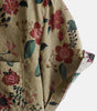 Lightweight Retro Short-Sleeved Floral Print Shirt for Men