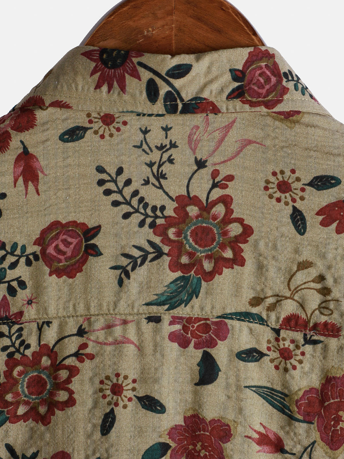 Lightweight Retro Short-Sleeved Floral Print Shirt for Men