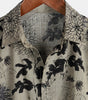 Short-sleeved shirt for men with retro floral print