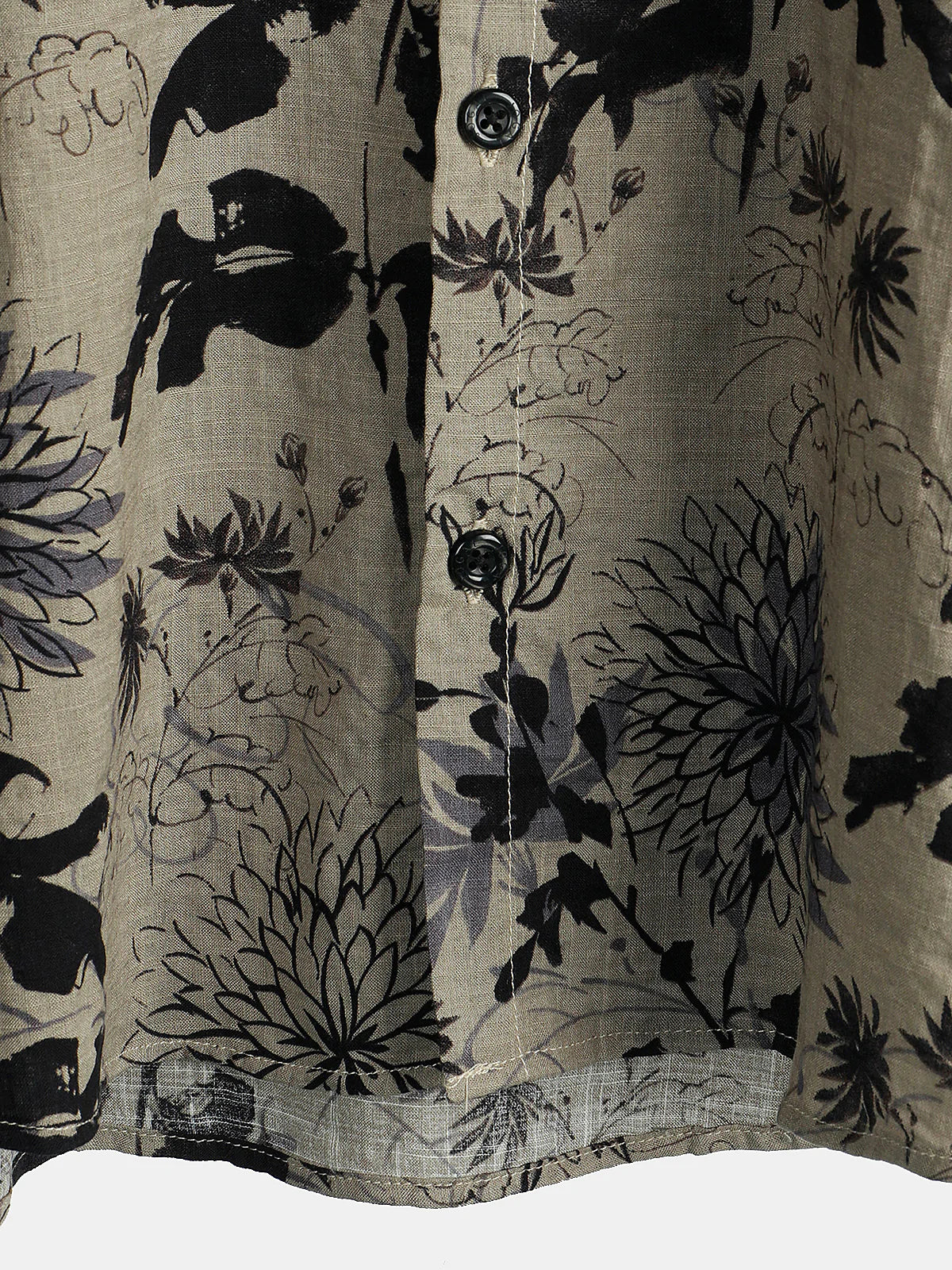 Short-sleeved shirt for men with retro floral print