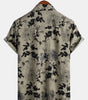 Short-sleeved shirt for men with retro floral print