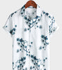 Blossom Summer Short Sleeve Button-Up Shirt for Men