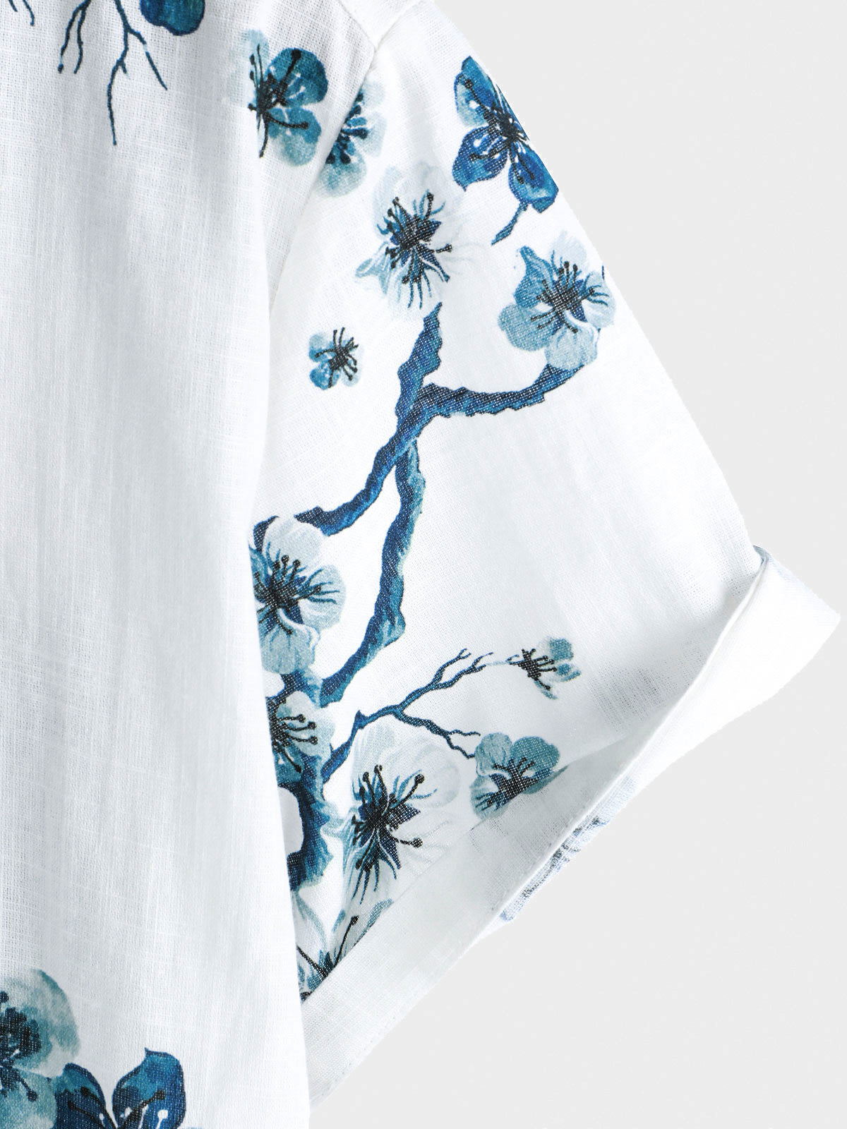 Blossom Summer Short Sleeve Button-Up Shirt for Men