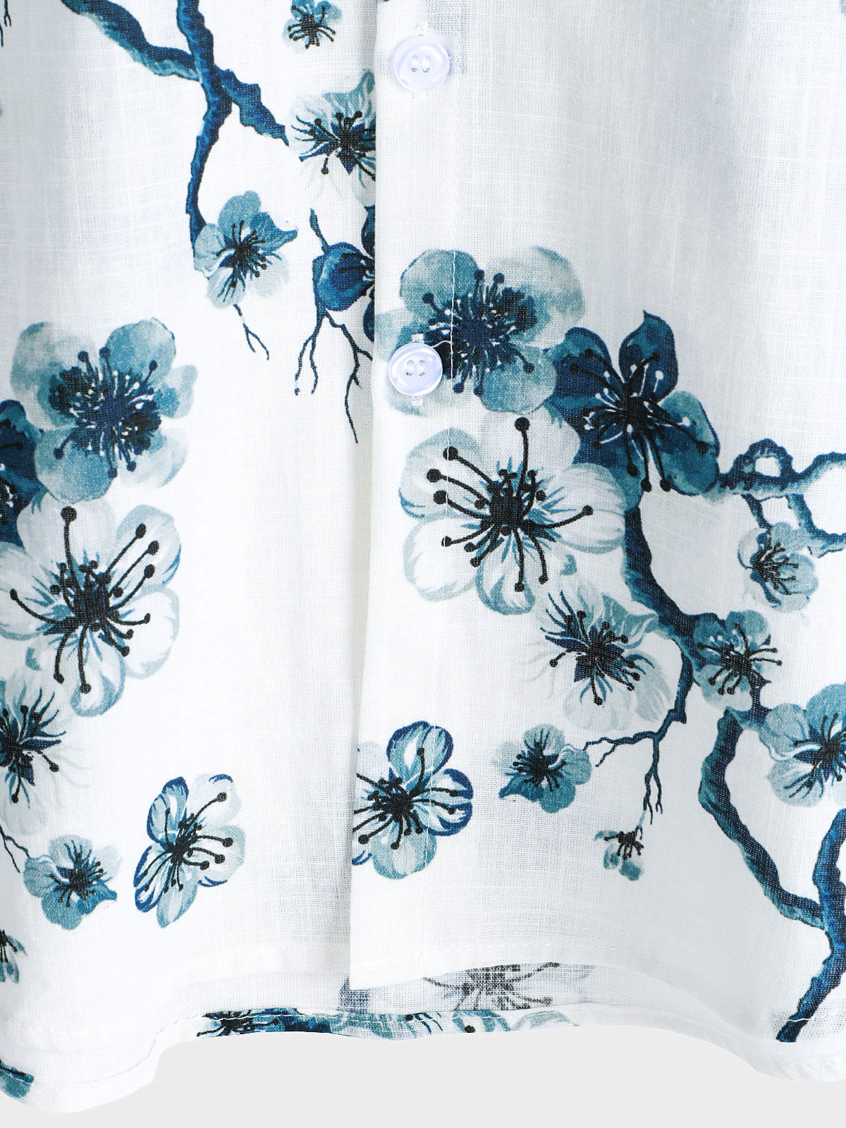 Blossom Summer Short Sleeve Button-Up Shirt for Men