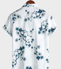 Blossom Summer Short Sleeve Button-Up Shirt for Men