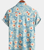 Retro Hawaiian Floral Cotton Shirt for Men