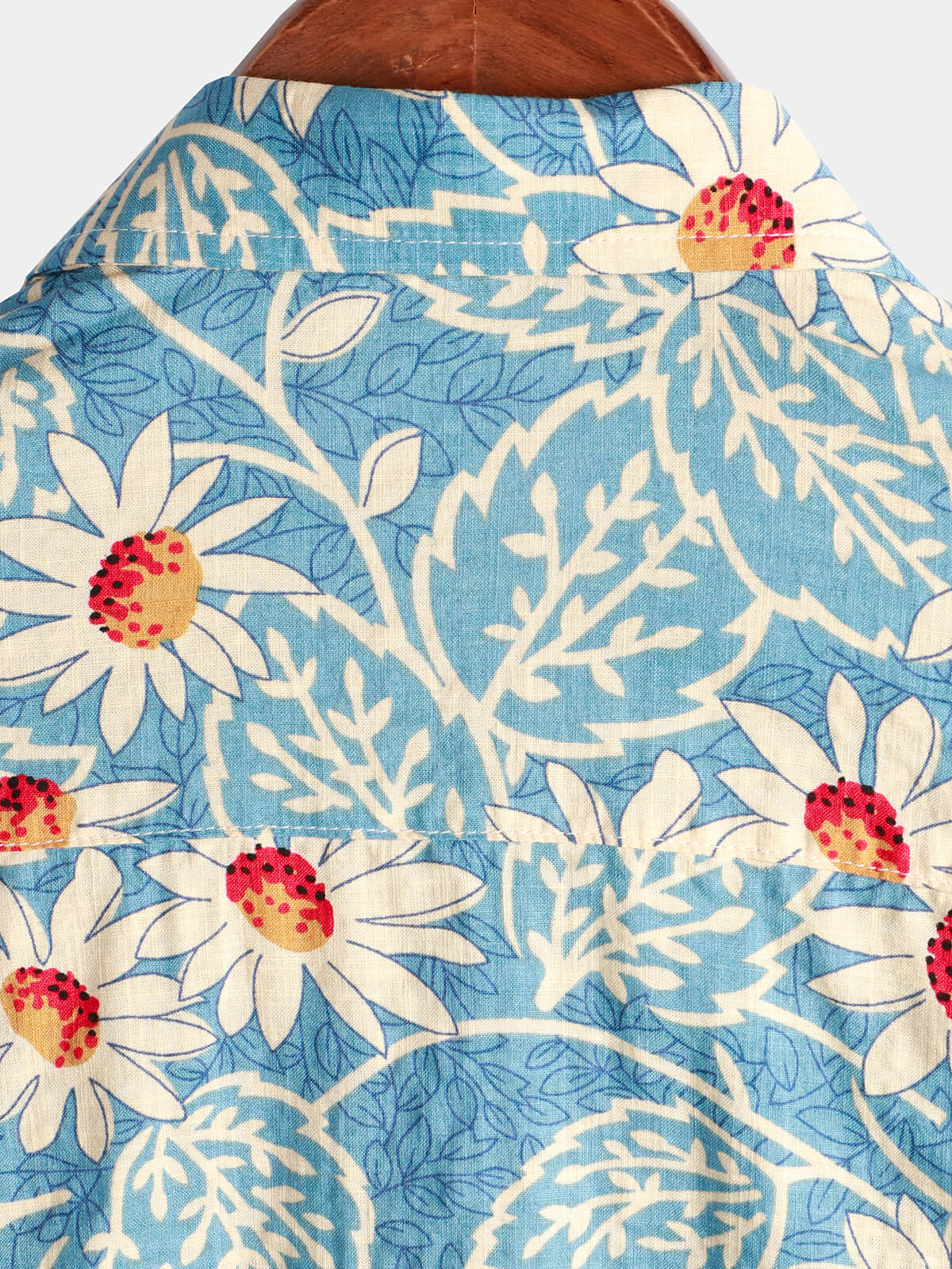 Retro Hawaiian Floral Cotton Shirt for Men