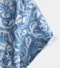 Men's Short Sleeve Summer Shirt with Blue Pockets, Floral Print, for the Beach