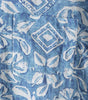 Men's Short Sleeve Summer Shirt with Blue Pockets, Floral Print, for the Beach