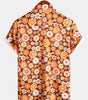 Men's Vintage Floral Button-Up Short Sleeve Beach Disco Summer 70s Retro Hawaiian Shirt