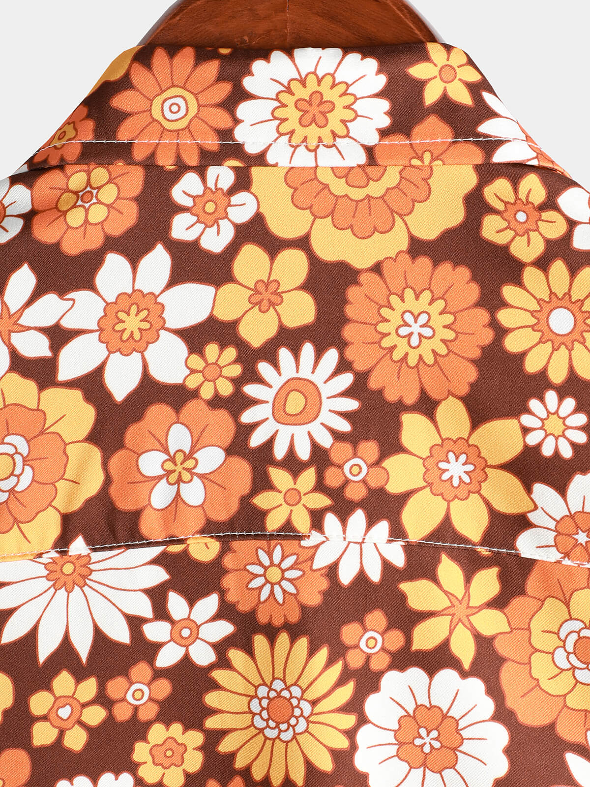 Men's Vintage Floral Button-Up Short Sleeve Beach Disco Summer 70s Retro Hawaiian Shirt