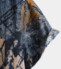 Men's Short-Sleeved Button-Up Shirt, Abstract Pattern, Perfect for Holidays, Summer