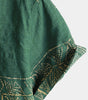 Men's Vintage Green Printed Short Sleeve Breathable Cotton Shirt