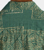 Men's Vintage Green Printed Short Sleeve Breathable Cotton Shirt