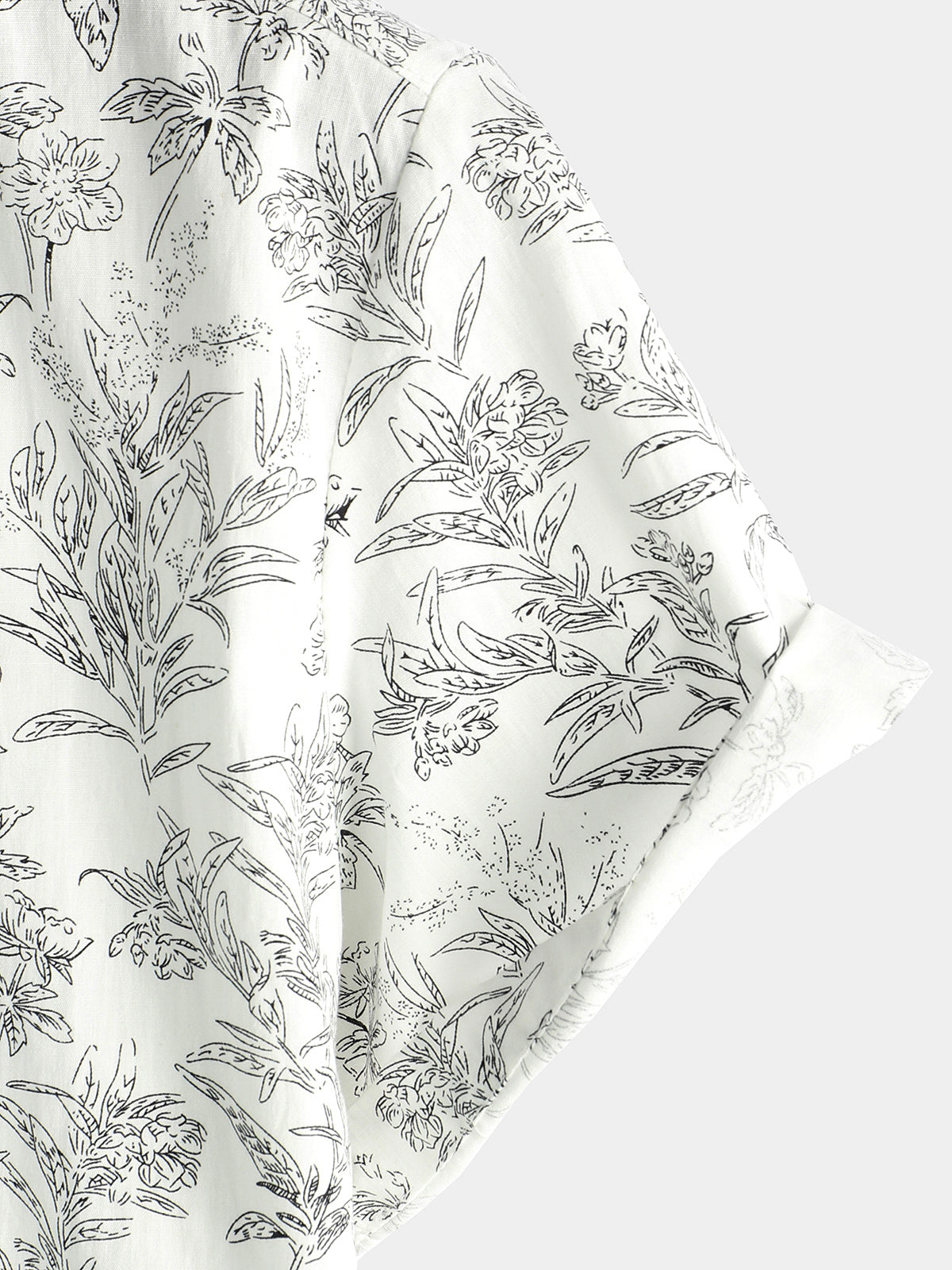 Men's Floral Print Button-Up Summer Hawaiian Shirt