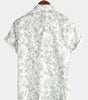 Men's Floral Print Button-Up Summer Hawaiian Shirt