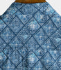 Men's Short Sleeve Summer Shirt, Retro Bohemian Print, with Pocket