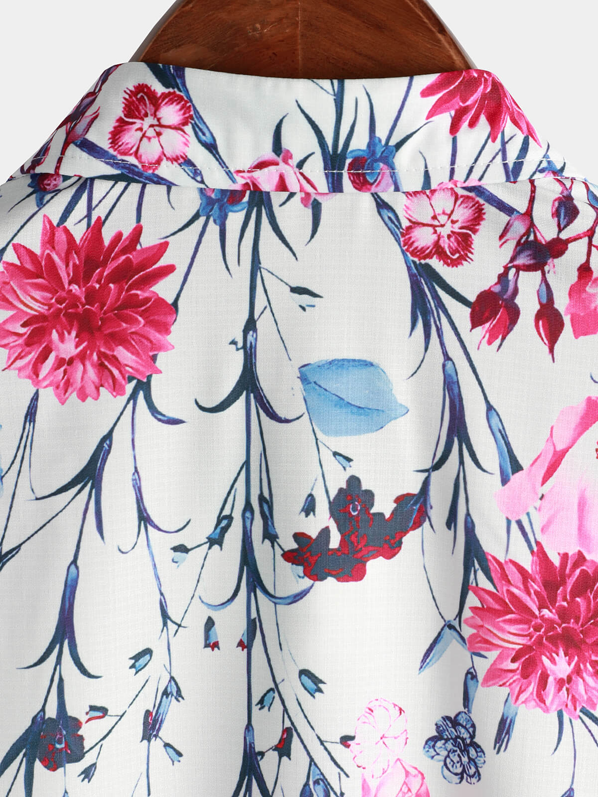 Men's Short Sleeve Button-Up Summer Cruise Shirt with Floral Print