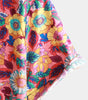 Men's Pink Floral 100% Cotton Breathable Summer Short Sleeve Hawaiian Button-Up Shirt