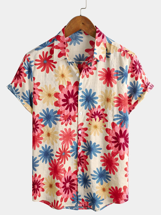 Men's Short Sleeve Button-Up Hawaiian Shirt