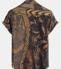Men's Short Sleeve Retro Holiday Summer Vintage Button Up Vacation Beach Shirt
