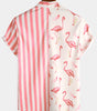 Striped Flamingo Summer Shirt