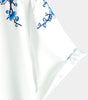 Men's Casual Short-Sleeve Button-Up Shirt in Blue with Floral Print