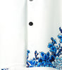 Men's Casual Short-Sleeve Button-Up Shirt in Blue with Floral Print