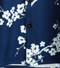 Casual Short Sleeve Revers Collar Men's Shirt with Vintage Navy Floral Print
