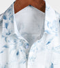 Men's Short-Sleeve Button-Up Shirt, Casual Style, Floral Pattern, Ideal for Holidays