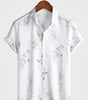 Men's Short Sleeve Casual Shirt, Bamboo Print