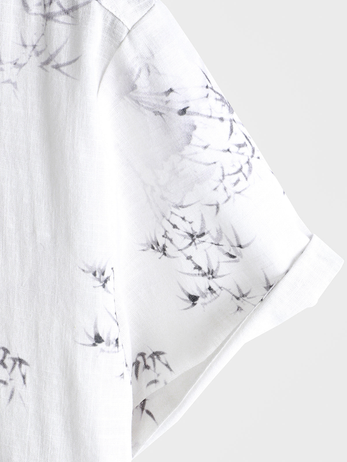 Men's Short Sleeve Casual Shirt, Bamboo Print