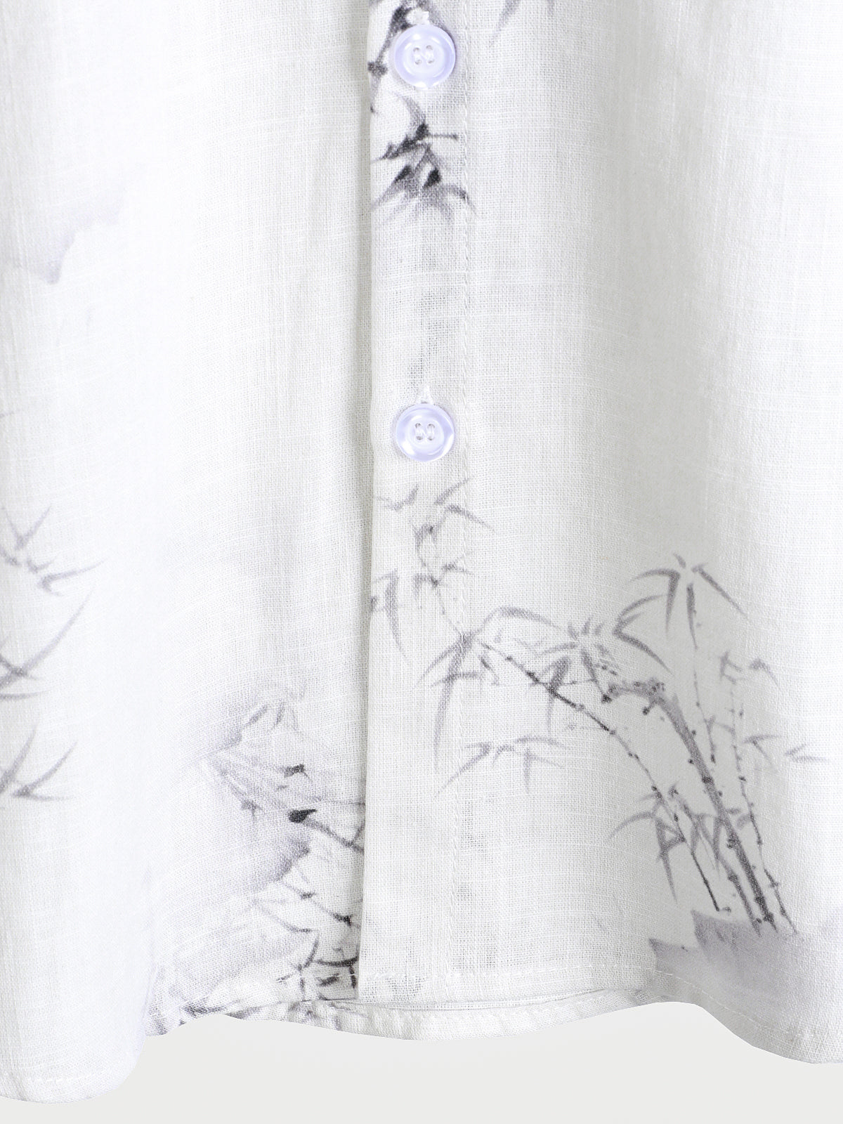 Men's Short Sleeve Casual Shirt, Bamboo Print