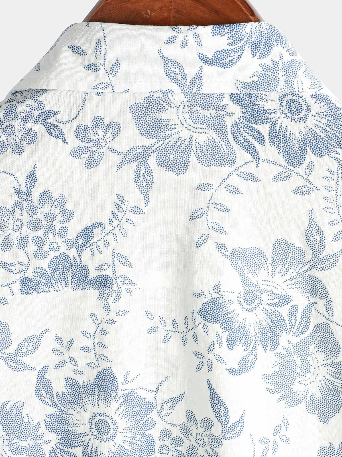 White Hawaiian Summer Shirt for Men, Short Sleeve, Breathable Cotton and Linen