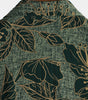 Men's Short Sleeve Button-Up Shirt, Floral Pattern, Vintage, Green, Summer Holidays