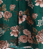 Men's Short Sleeve Shirt, Retro Green Floral Pattern for Summer Holidays