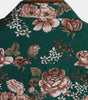 Men's Short Sleeve Shirt, Retro Green Floral Pattern for Summer Holidays