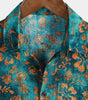 Short-Sleeved Hawaiian Shirt with Floral Print Pocket for Men