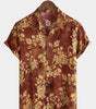 Men's Retro Floral Print Short Sleeve Shirt
