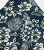 Men's Aloha Resort Short-Sleeve Button-Up Beach Shirt in Cotton with Blue Tropical Plant Leaves