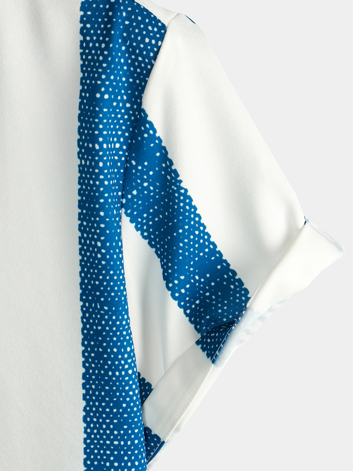 Casual Short Sleeve Vintage Blue Vertical Striped Shirt for Men