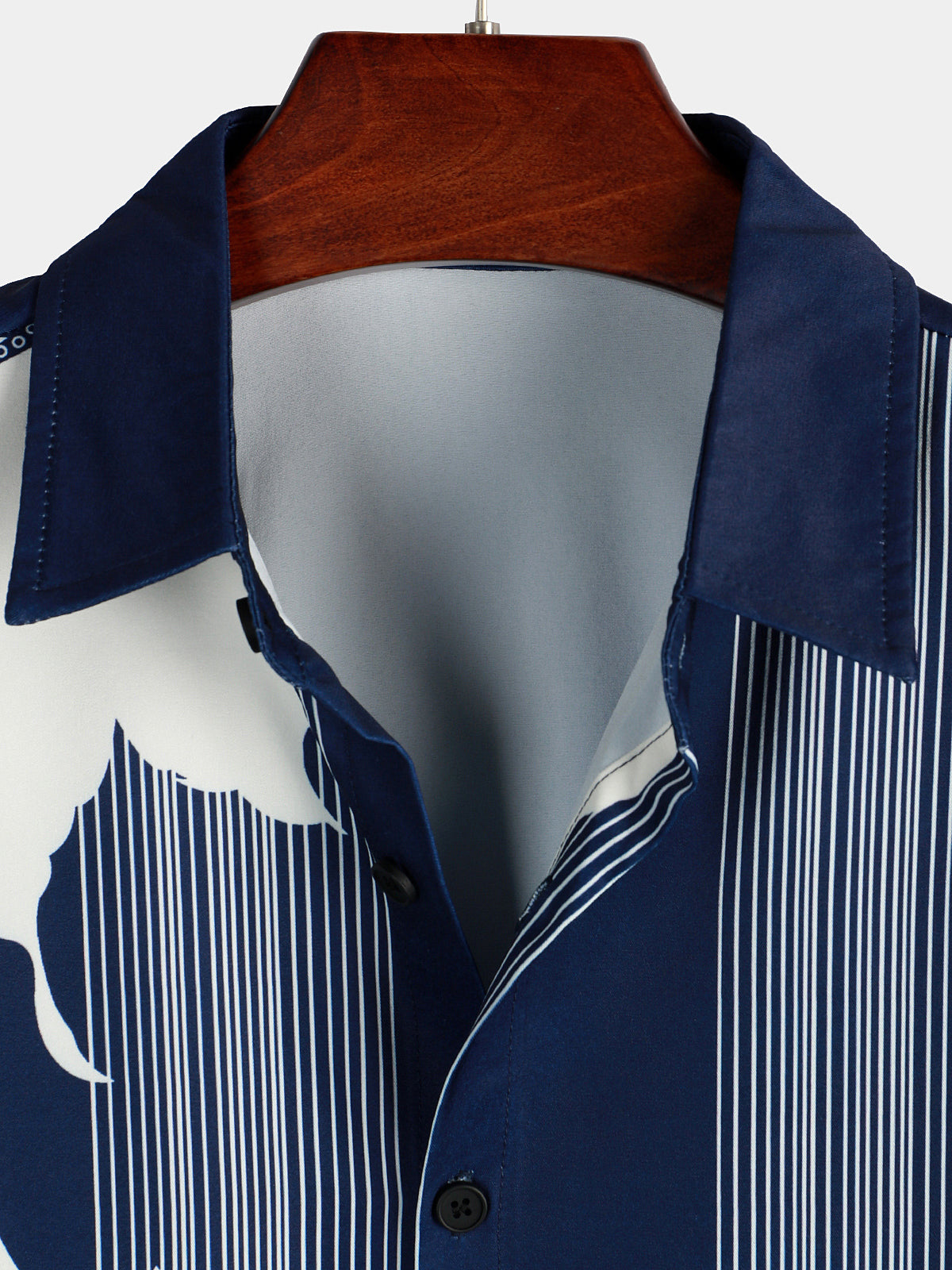 Vintage Aloha Hawaiian Short Sleeve Shirt for Men with Vertical Stripes