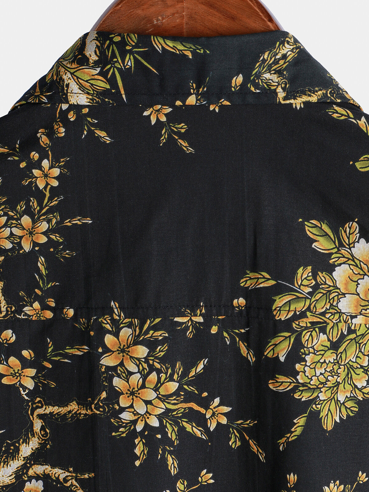 Men's Short Sleeve Cotton Floral Print Shirt
