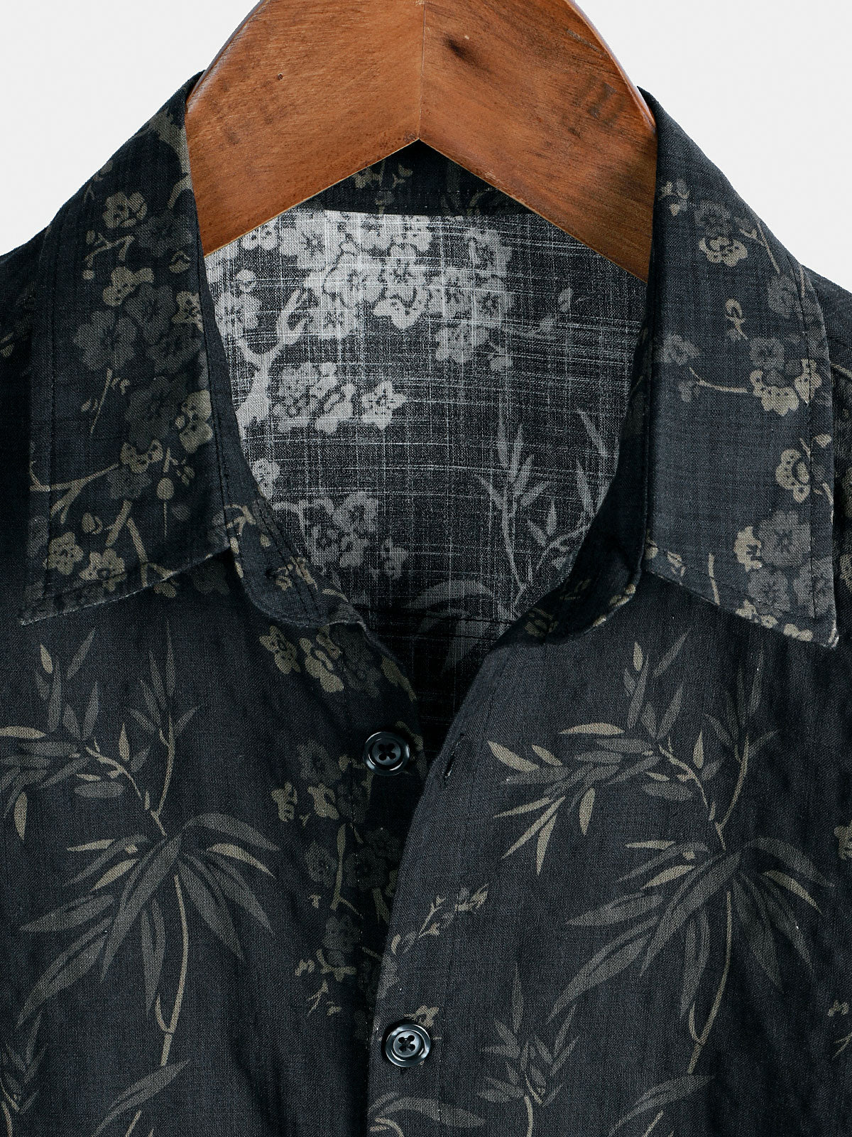 Casual Elegant Short-Sleeved Shirt with Retro Floral Print